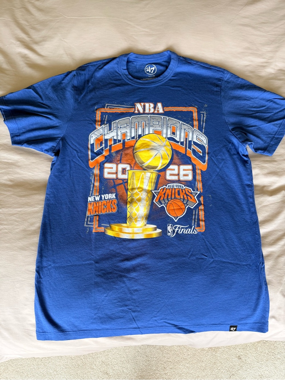 '47 New York Knicks Royal Blue NBA Champions T-Shirt
